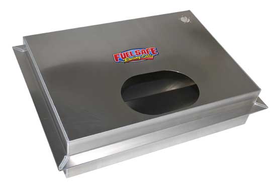 Replacement Early Mustang Aluminum Can w/ a Front Location Fuel Outlet Provision, 22 Gallon, ACSA112