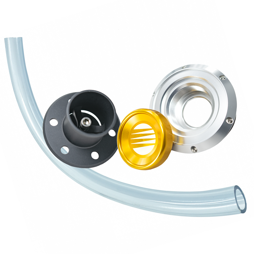 Fuelab QSST Remote Fuel Fill Kit with Cap and 3 Feet of Clear Fill Hose, 63712 Add-On