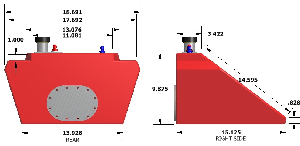 CB401 Fuel Cell Dimensions