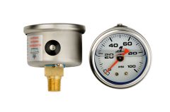 0-100 psi Liquid Filled Fuel Pressure Gauge with Internal Pressure Releif