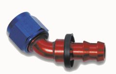 -10 Fuel and Vent Hook Up Fittings - AN 45° Hose Barb - Lightweight